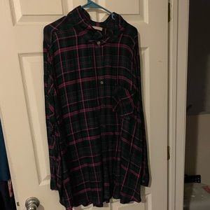 Flannel tunic